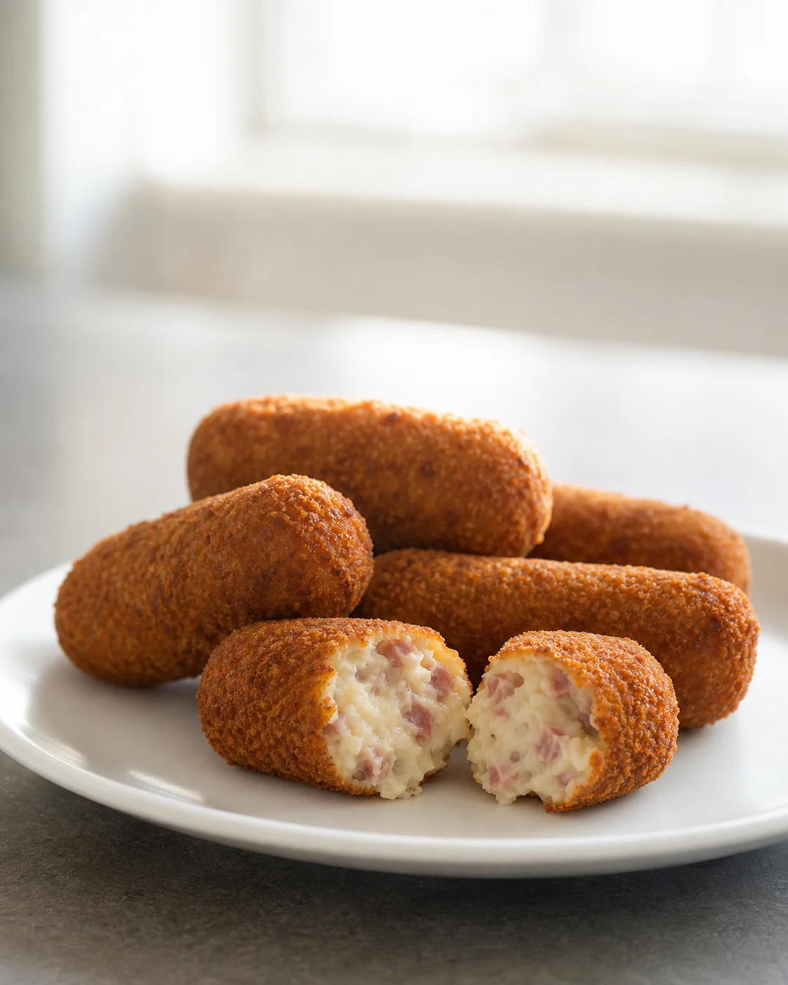 Croquetas, one broken open